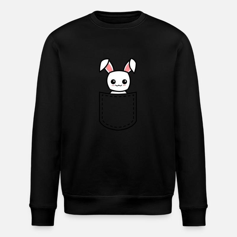 lapin dans une poche - Sweat bio ROLLER Stanley/Stella Unisexe - noir