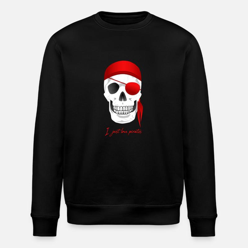 Pirate du crâne - Sweat bio ROLLER Stanley/Stella Unisexe - noir