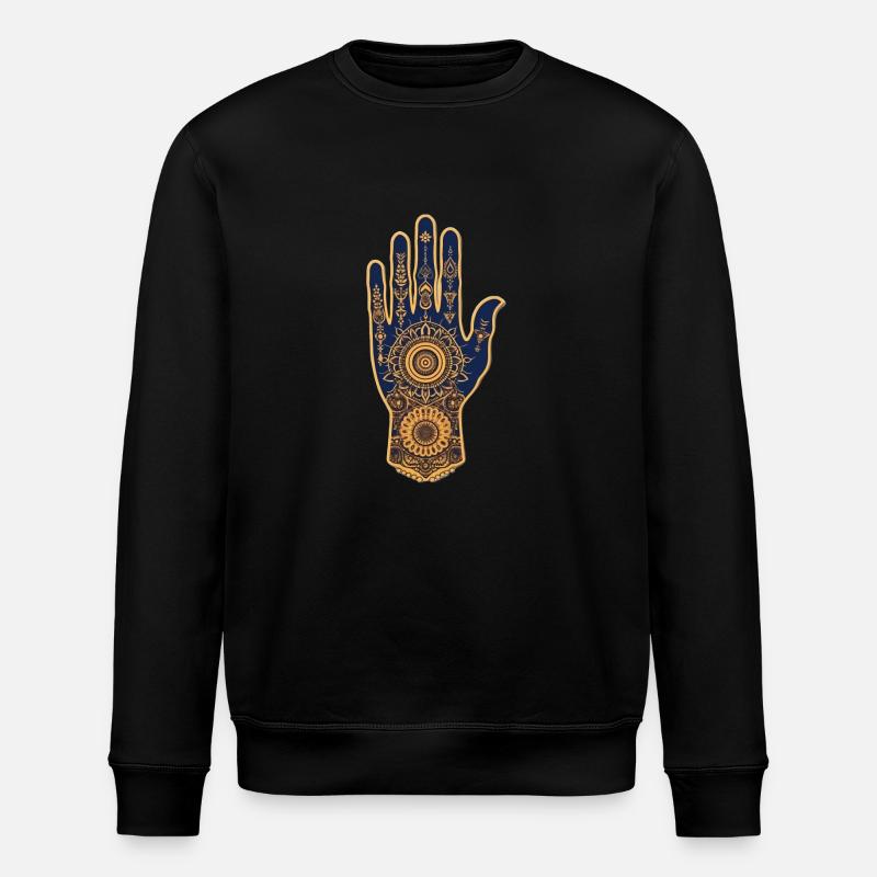 hand of fatima 2 small - Stanley/Stella Unisex Bio-Sweatshirt ROLLER - Schwarz