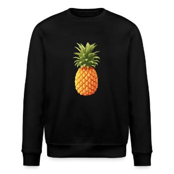 Ananas bunt - Stanley/Stella Unisex Bio-Sweatshirt ROLLER - Schwarz - Vorne - Nik (191cm)