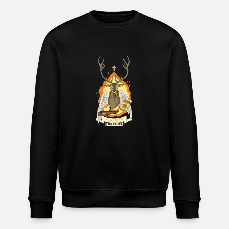 Remember the fallen - Stanley/Stella ROLLER Unisex Organic Sweatshirt - black