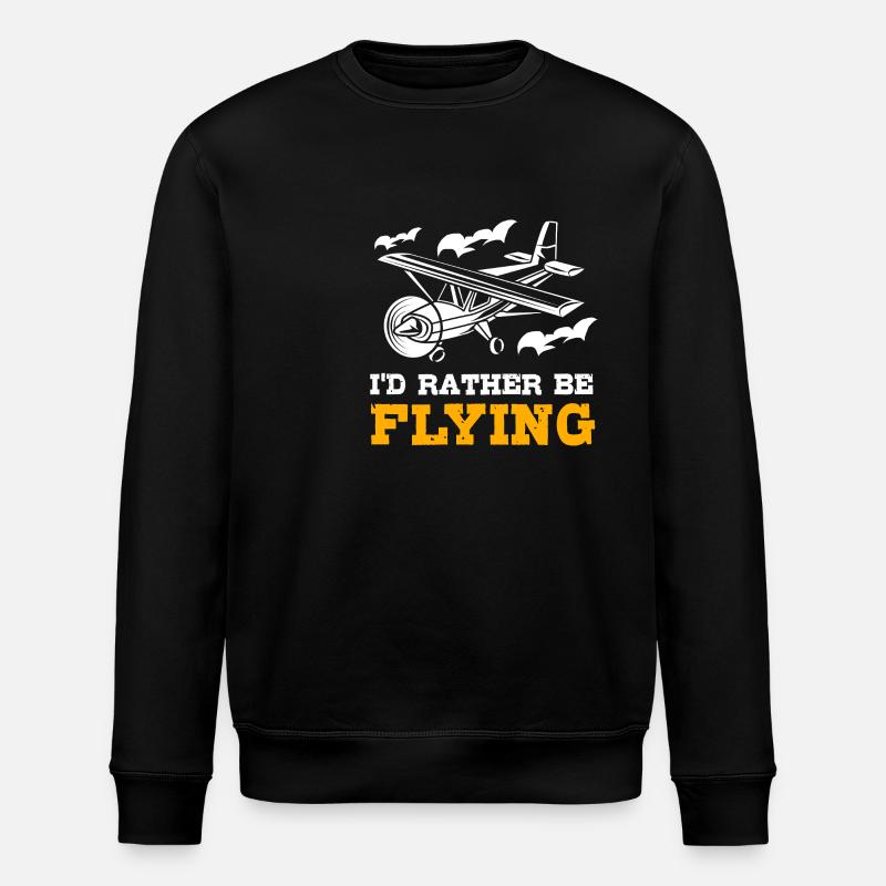 Pilot Flugzeug - Stanley/Stella Unisex Bio-Sweatshirt ROLLER - Schwarz