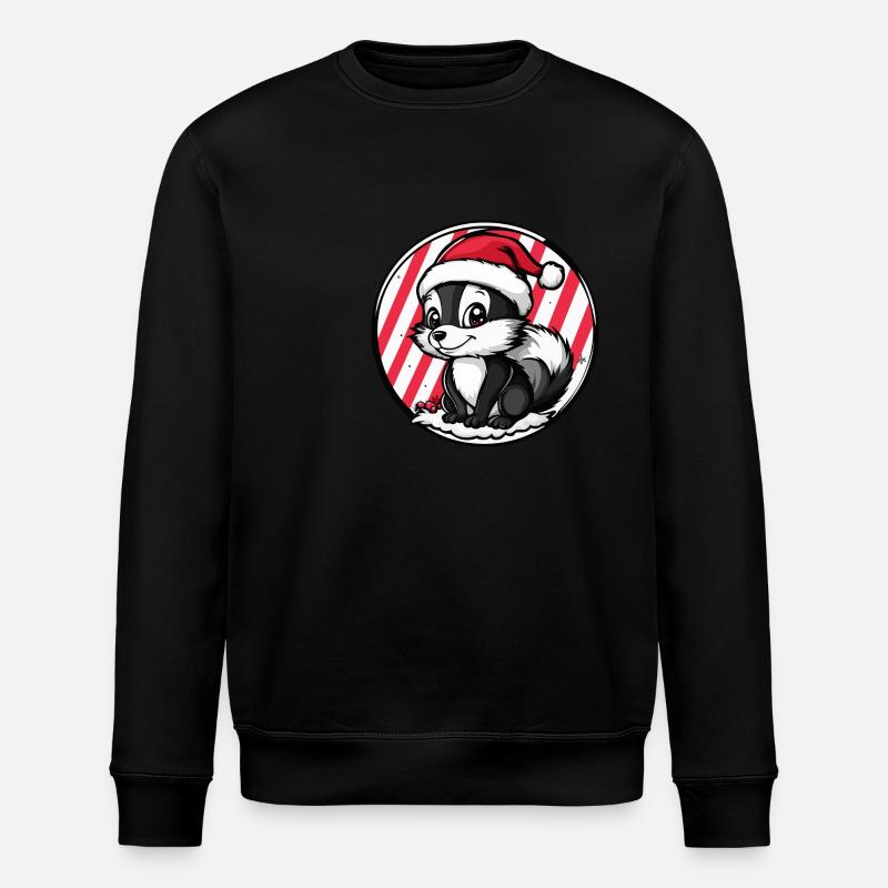Skunk Animal de Noël - Sweat bio ROLLER Stanley/Stella Unisexe - noir