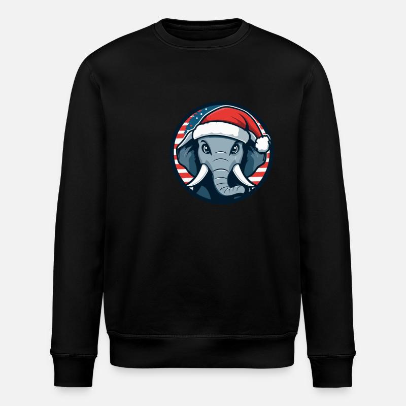 Éléphant Animal de Noël - Sweat bio ROLLER Stanley/Stella Unisexe - noir