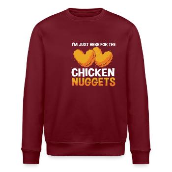 Chicken Nuggets - Stanley/Stella Unisex Bio-Sweatshirt ROLLER - Burgunderrot - Vorne - Nik (191cm)