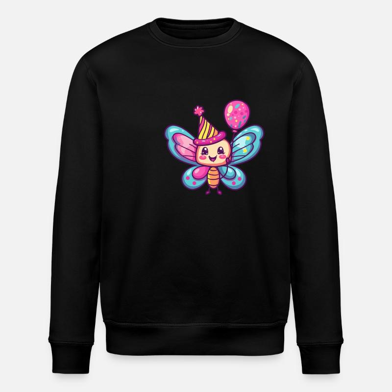 papillon anniversaire bande dessinée mignon - Sweat bio ROLLER Stanley/Stella Unisexe - noir