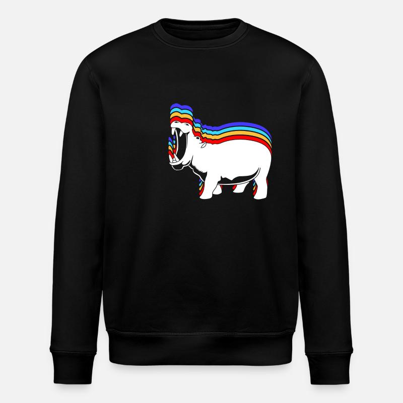 Hippopotame - Sweat bio ROLLER Stanley/Stella Unisexe - noir