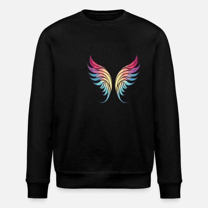 Wings Icon - Stanley/Stella ROLLER Unisex Organic Sweatshirt - black
