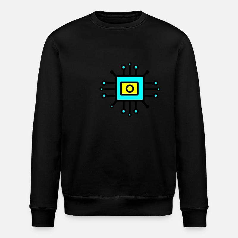 Chip Digital Computer Sensor - Stanley/Stella ROLLER Unisex Organic Sweatshirt - black