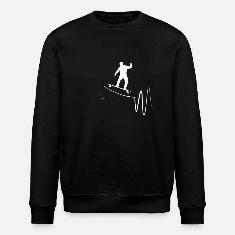 Longboard Longboarder Longboarding - Stanley/Stella ROLLER Unisex Organic Sweatshirt - black