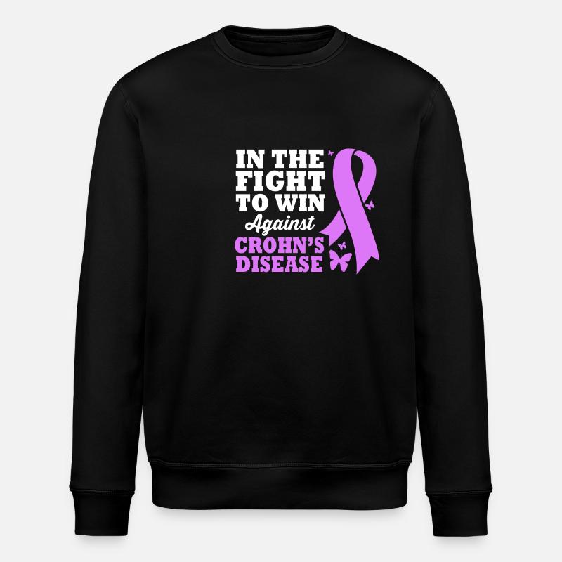 Crohn's disease - Stanley/Stella ROLLER Unisex Organic Sweatshirt - black