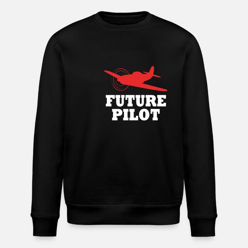 Pilot Flugzeug - Stanley/Stella Unisex Bio-Sweatshirt ROLLER - Schwarz
