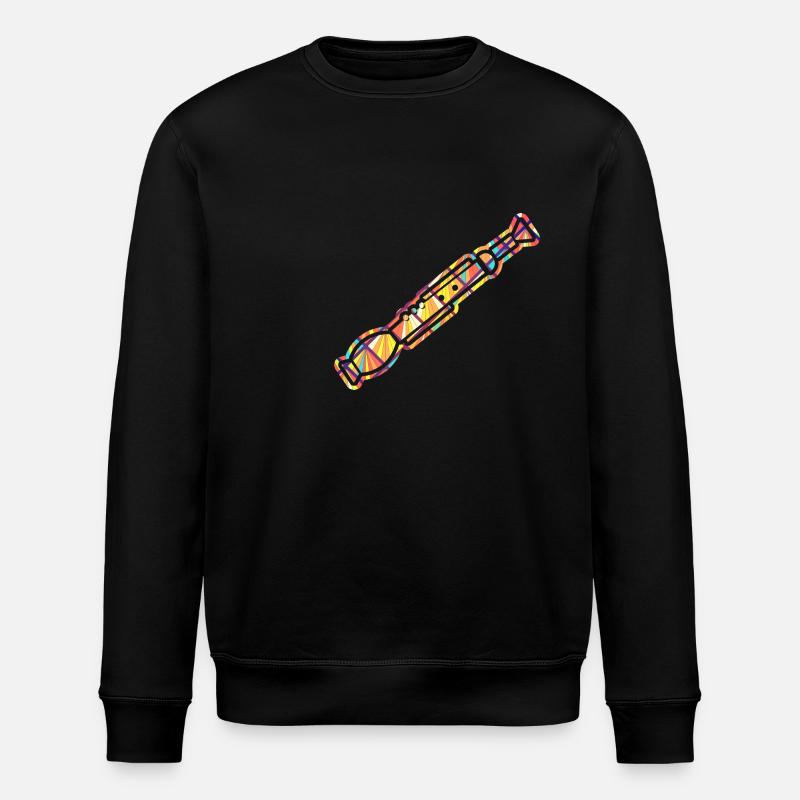Oboe Geometric - Stanley/Stella ROLLER Unisex Organic Sweatshirt - black
