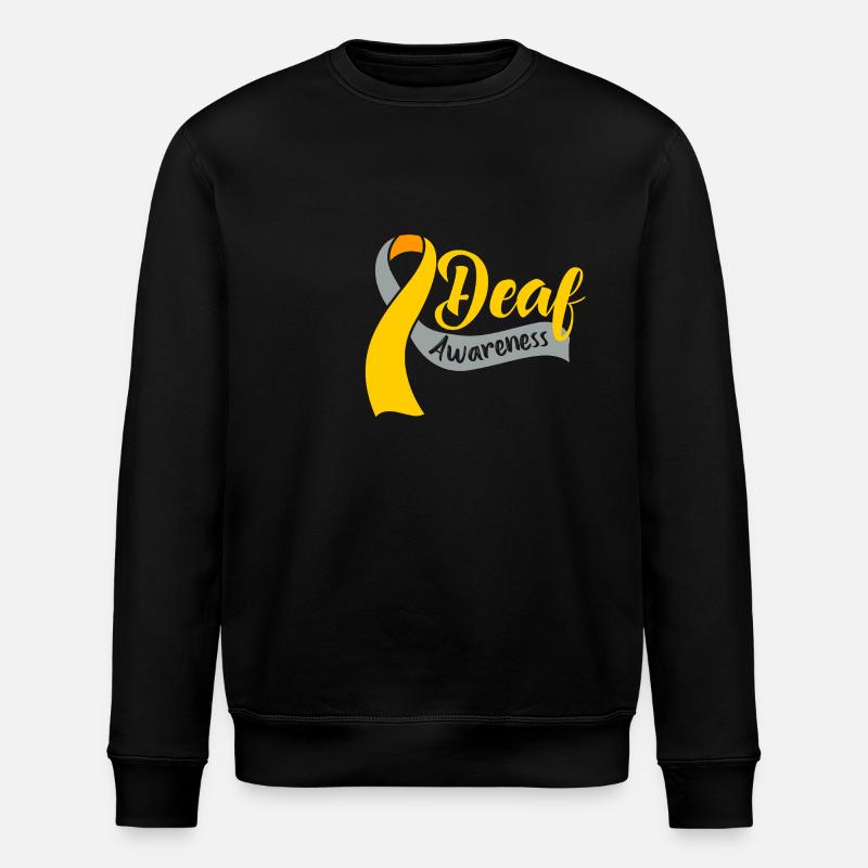 Deaf Deaf Deaf Sign Language - Stanley/Stella ROLLER Unisex Organic Sweatshirt - black