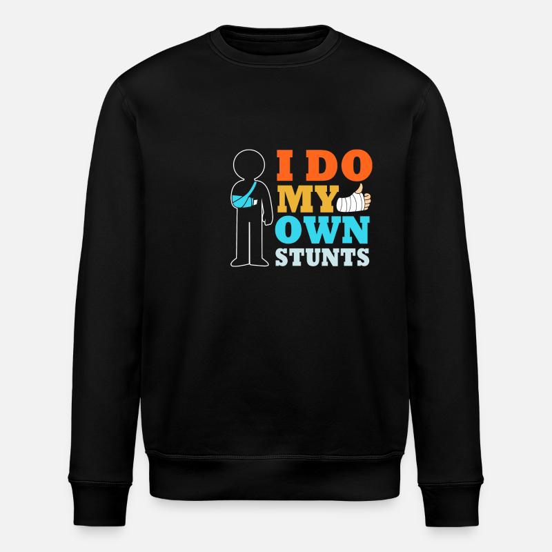 Broken Arm Bone Fracture - Stanley/Stella ROLLER Unisex Organic Sweatshirt - black