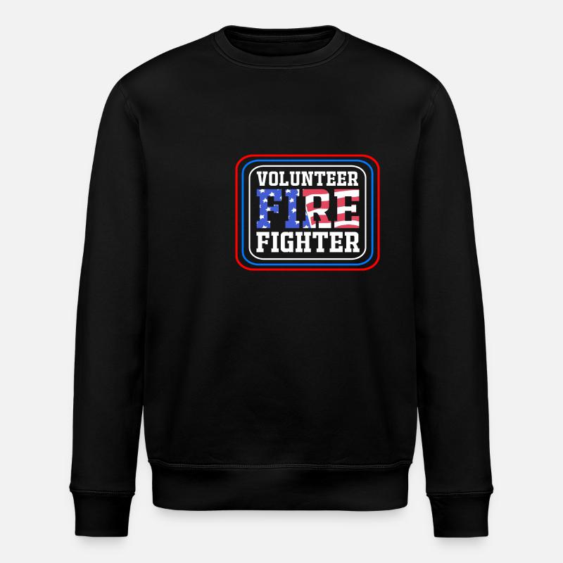 Firefighter Fire Brigade - Stanley/Stella ROLLER Unisex Organic Sweatshirt - black
