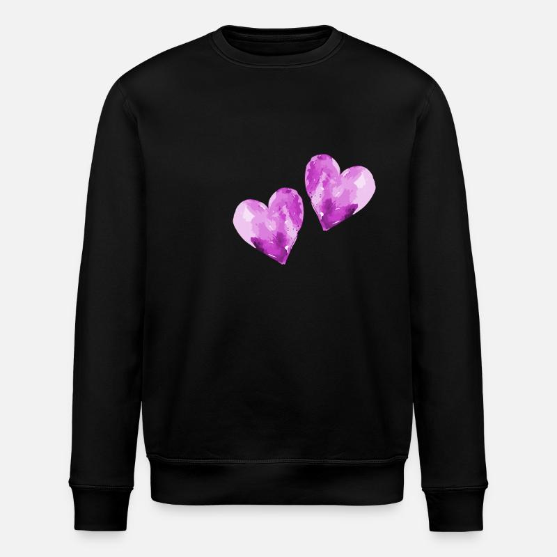 Coeurs amoureux Saint-Valentin - Sweat bio ROLLER Stanley/Stella Unisexe - noir