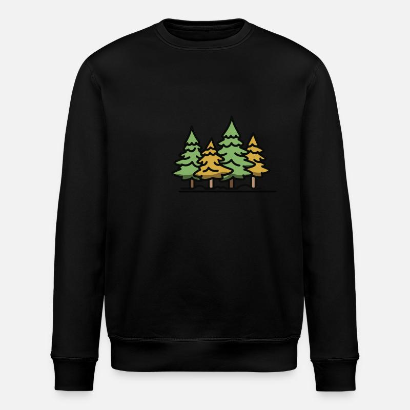 Forest Trees - Stanley/Stella ROLLER Unisex Organic Sweatshirt - black