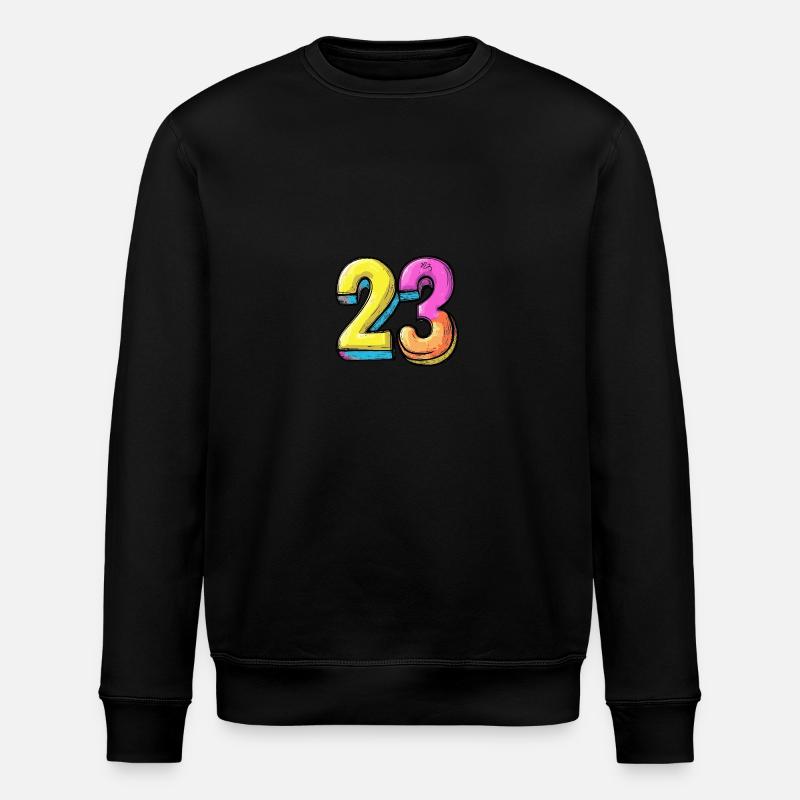 23 Zahl Comic - Stanley/Stella Unisex Bio-Sweatshirt ROLLER - Schwarz