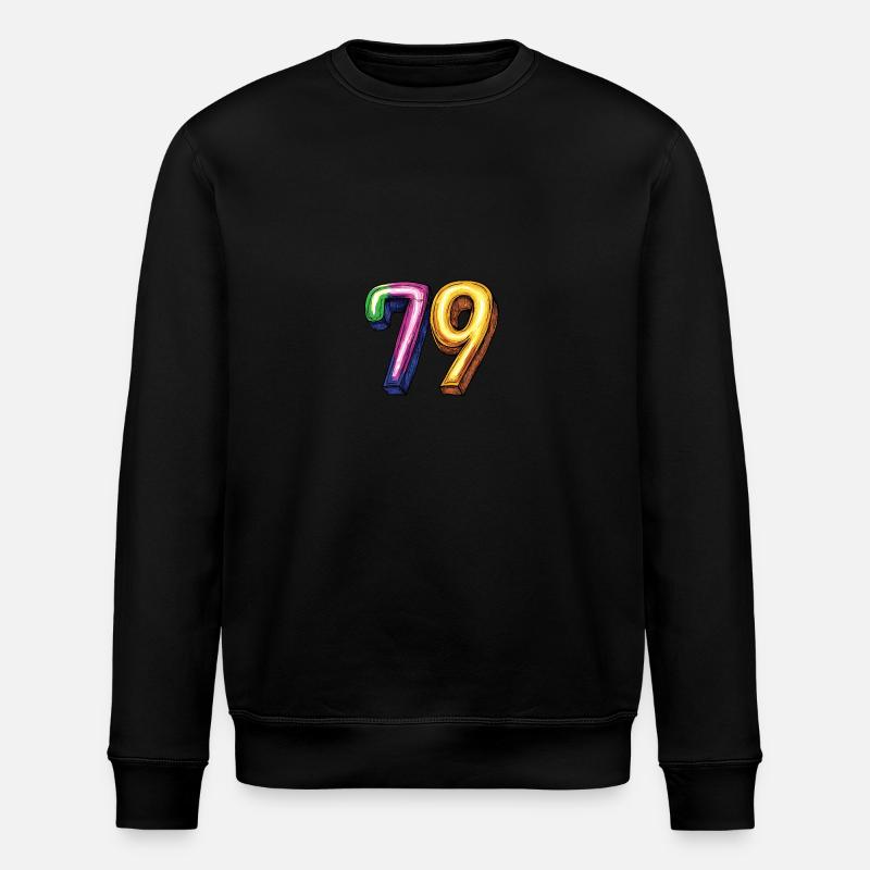 79 Number Comic - Stanley/Stella ROLLER Unisex Organic Sweatshirt - black