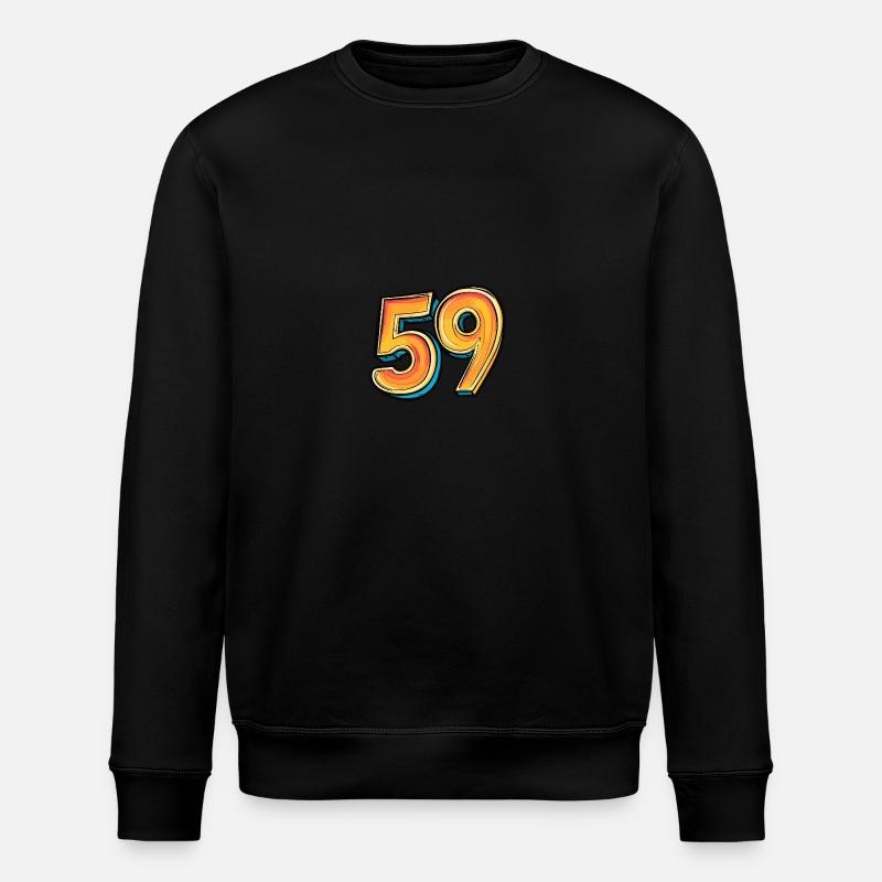 59 Number Comic - Stanley/Stella ROLLER Unisex Organic Sweatshirt - black