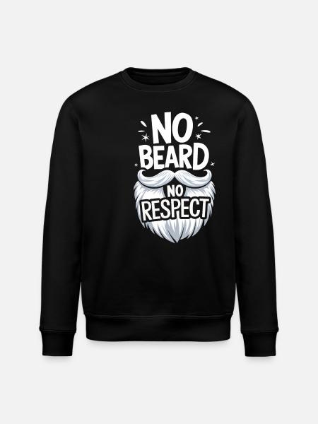 Beard Mustache Bearded Men - Stanley/Stella ROLLER Unisex Organic Sweatshirt - black