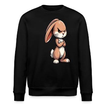 Kaninchen Hase Hasen langohr Klopfer Rammler - Stanley/Stella Unisex Bio-Sweatshirt ROLLER - Schwarz - Vorne - Nik (191cm)