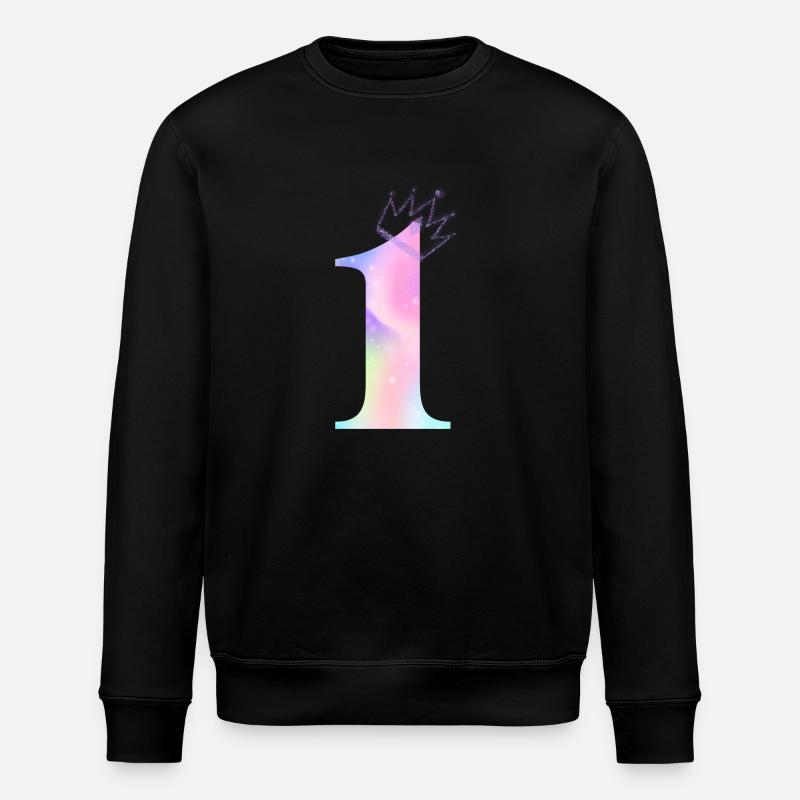 1st anniversary rainbow - Stanley/Stella ROLLER Unisex Organic Sweatshirt - black