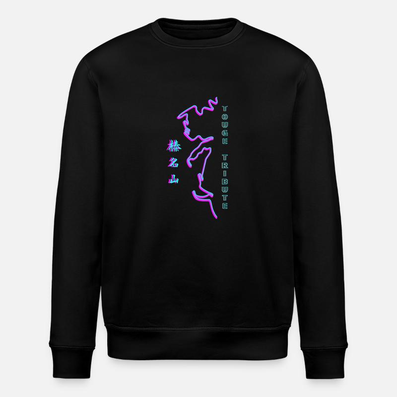 秋名 Akina Touge Synthwave - Stanley/Stella Unisex Bio-Sweatshirt ROLLER - Schwarz