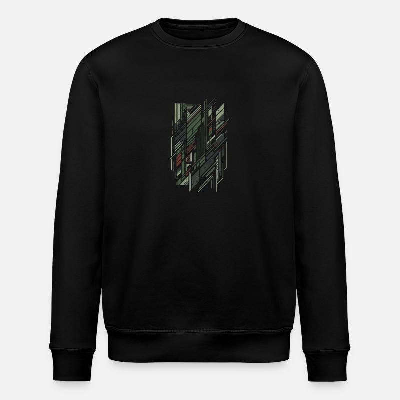 Grille de camouflage géométrique - Sweat bio ROLLER Stanley/Stella Unisexe - noir