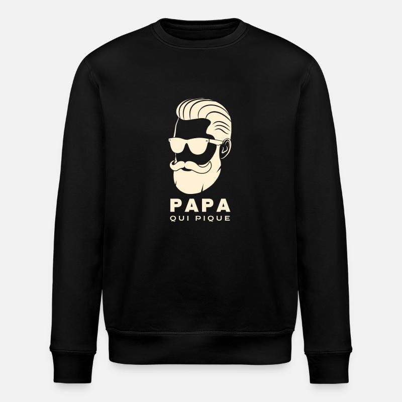 PAPA QUI PIQUE 2 - Sweat bio ROLLER Stanley/Stella Unisexe - noir