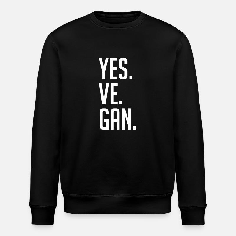 oui, végétalien! - Sweat bio ROLLER Stanley/Stella Unisexe - noir