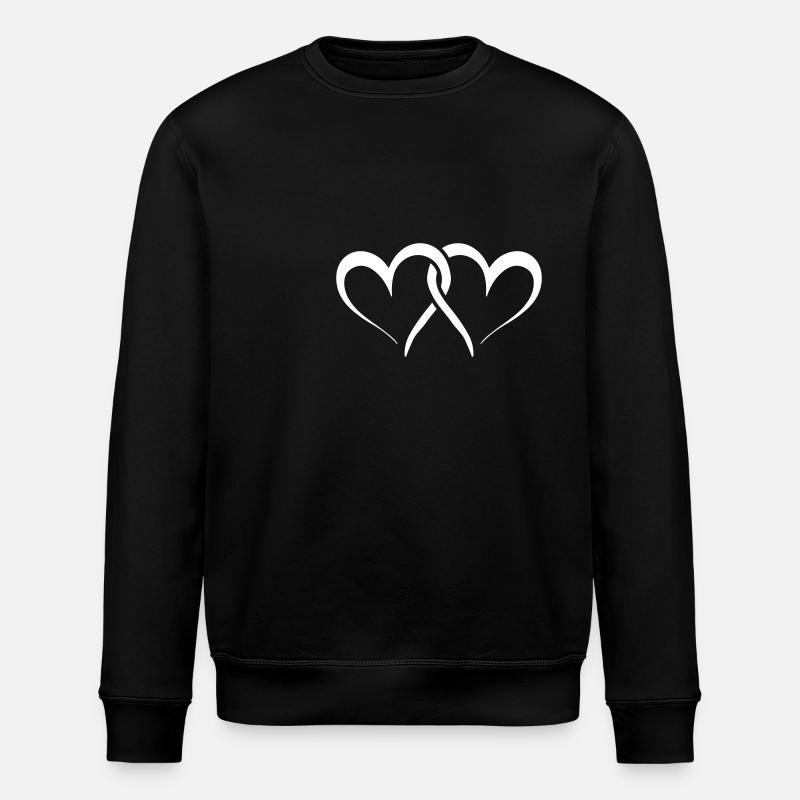 Herzen Symbol Liebe - Stanley/Stella Unisex Bio-Sweatshirt ROLLER - Schwarz