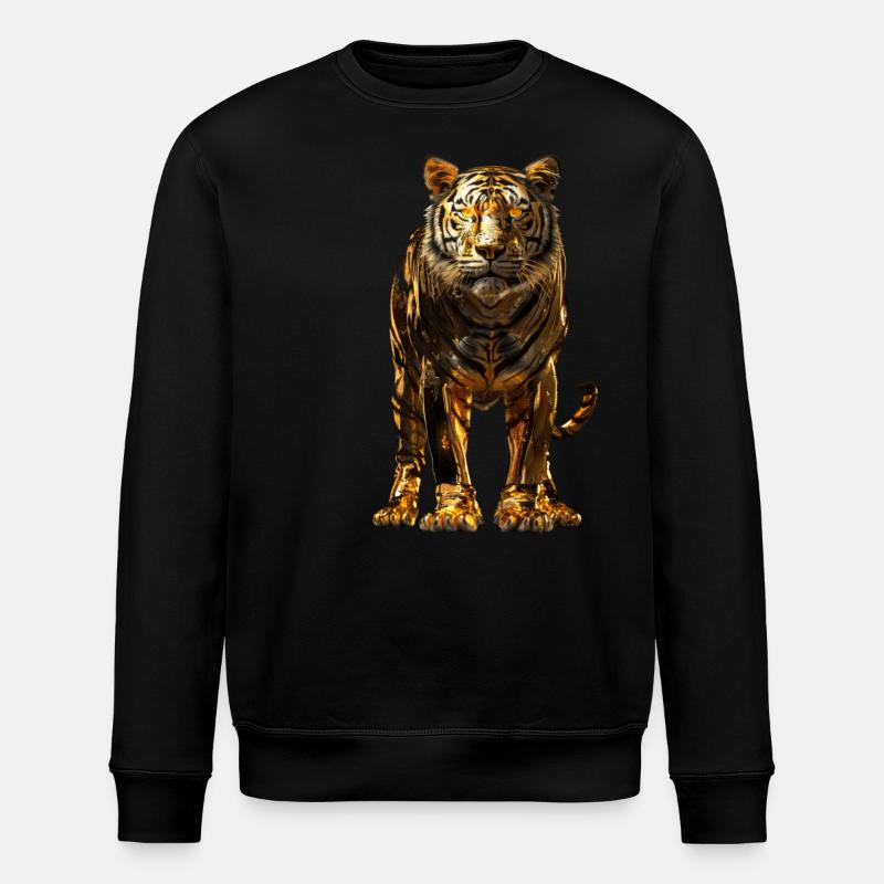 Tiger - Stanley/Stella Unisex Bio-Sweatshirt ROLLER - Schwarz