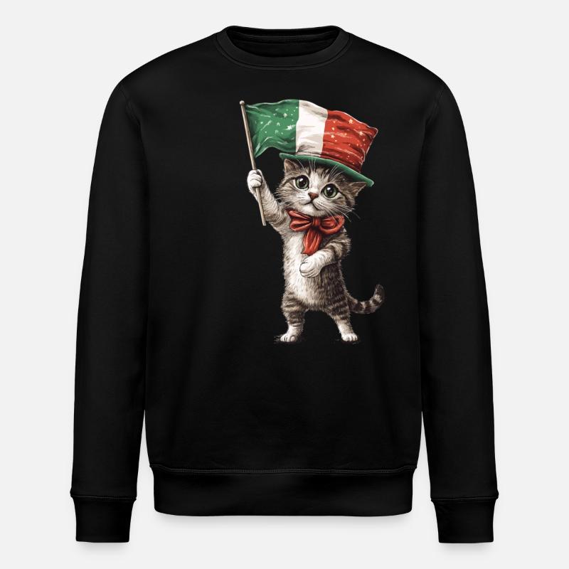 Katze - Stanley/Stella Unisex Bio-Sweatshirt ROLLER - Schwarz