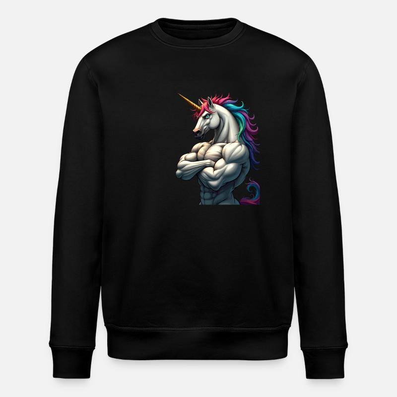 Unicorn Power - Stanley/Stella Unisex Bio-Sweatshirt ROLLER - Schwarz