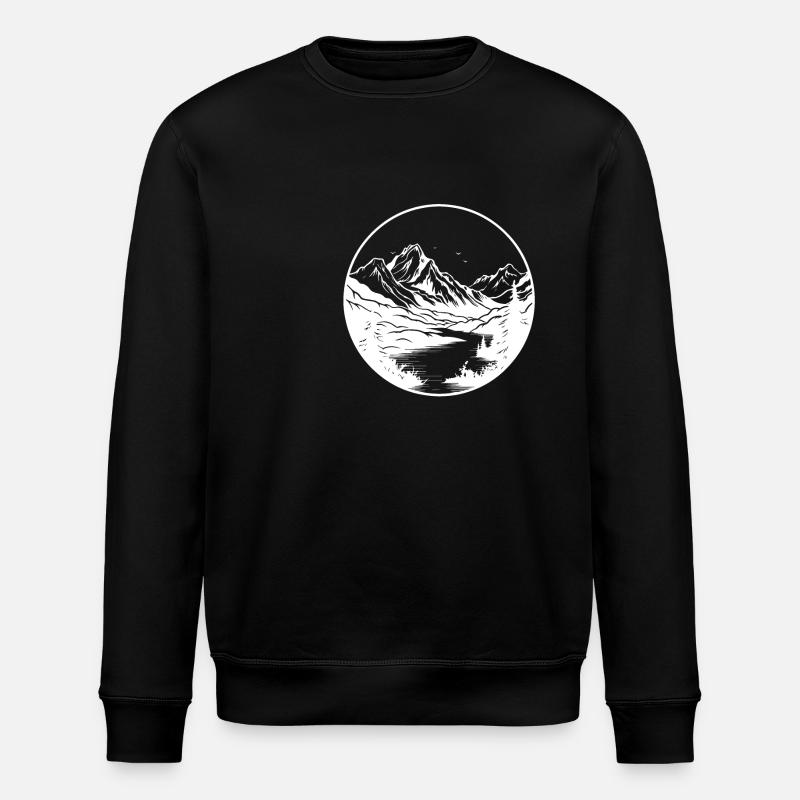 Mountains icon - Stanley/Stella ROLLER Unisex Organic Sweatshirt - black