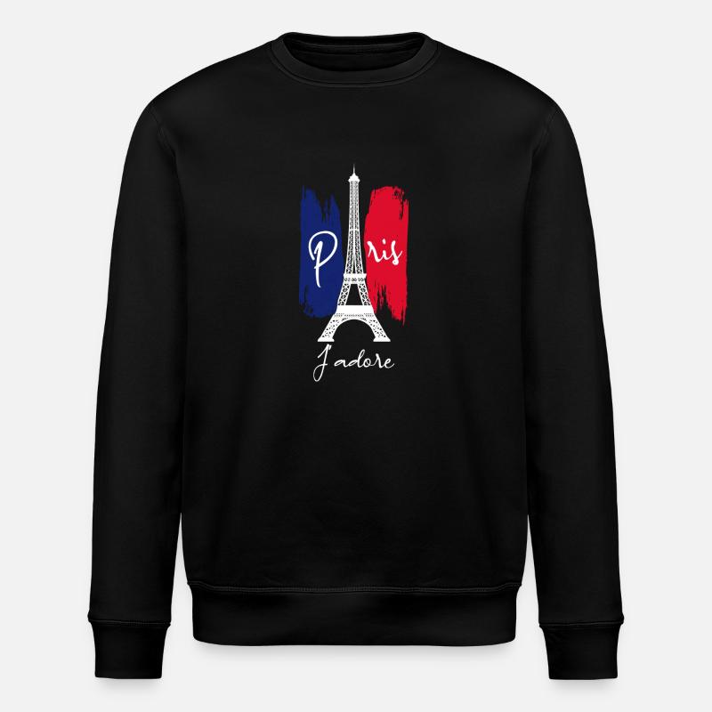 Paris I love it - Stanley/Stella ROLLER Unisex Organic Sweatshirt - black