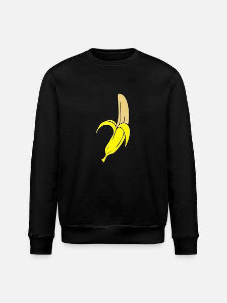 banana - Stanley/Stella ROLLER Unisex Organic Sweatshirt - black