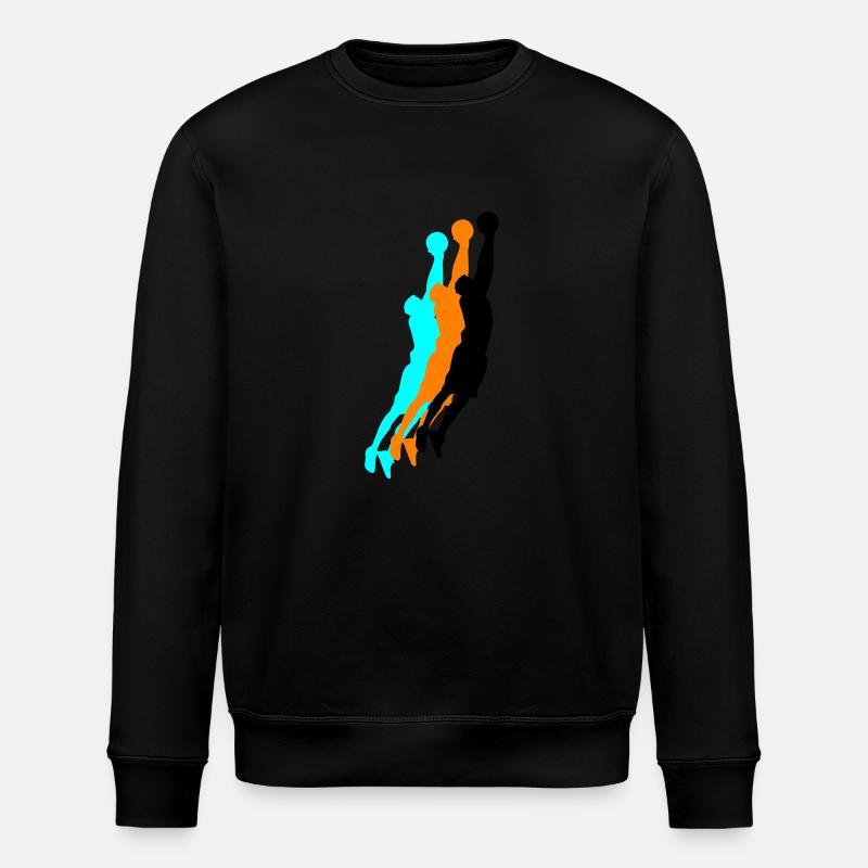 Basketballer Silhouette 3 - Stanley/Stella ROLLER Unisex Organic Sweatshirt - black