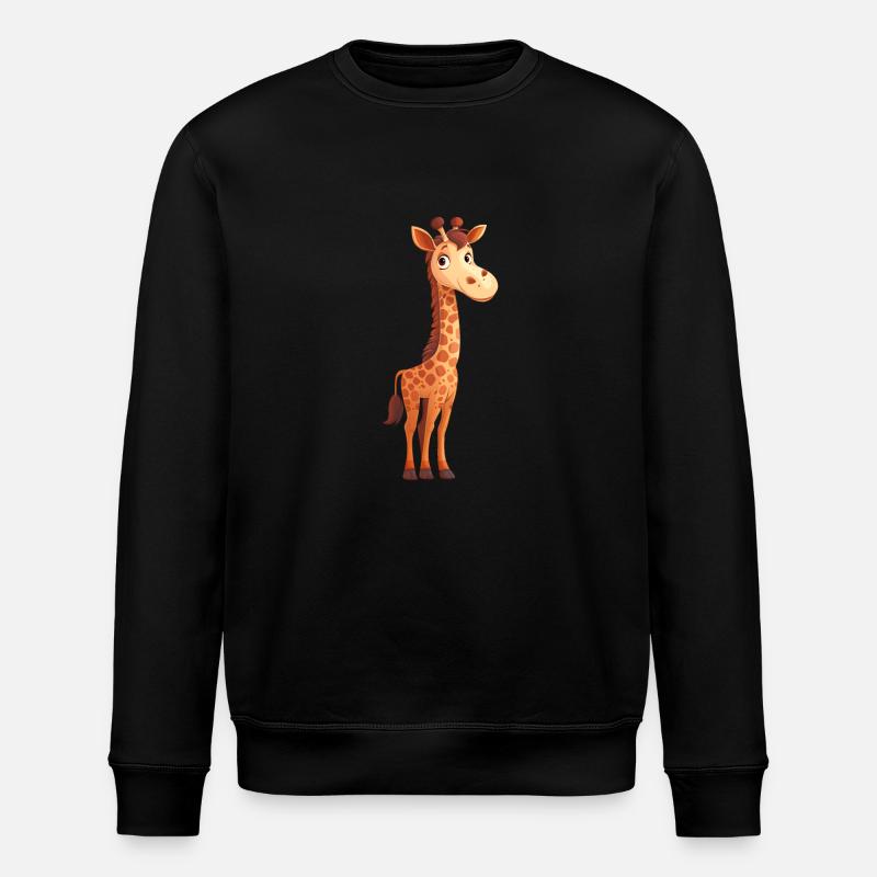 Funny Giraffe - Stanley/Stella ROLLER Unisex Organic Sweatshirt - black