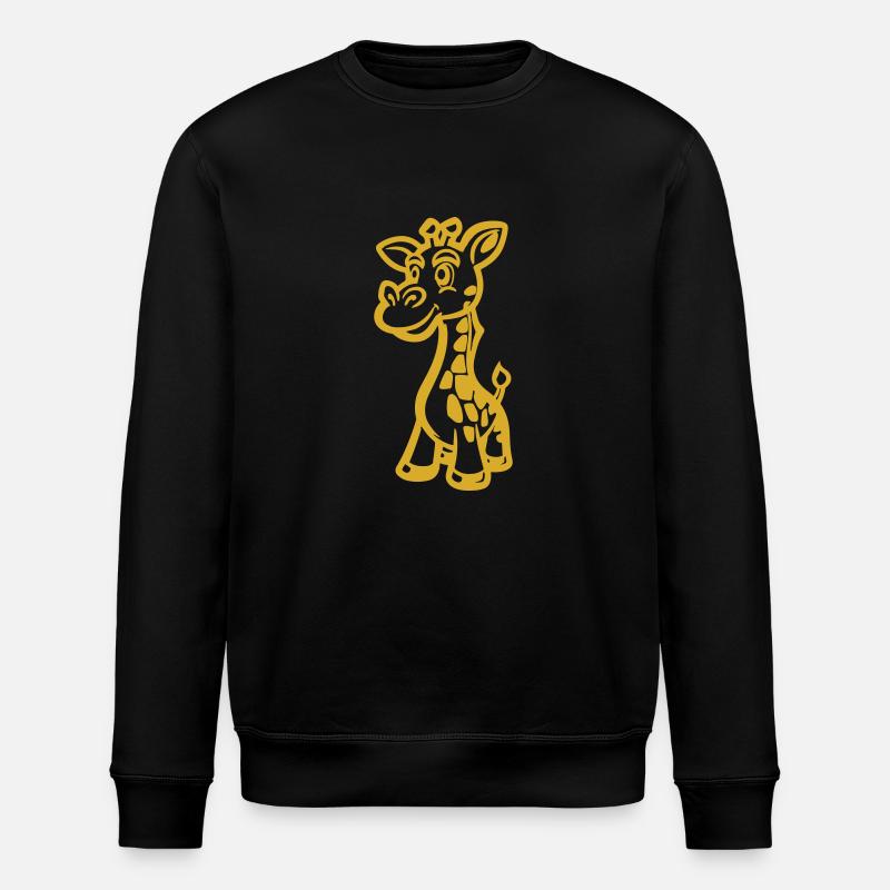 giraffe tier - Stanley/Stella Unisex Bio-Sweatshirt ROLLER - Schwarz