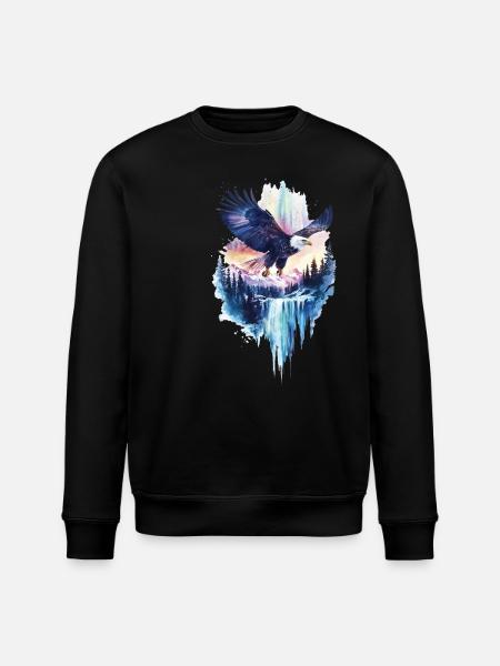 Adler - Stanley/Stella Unisex Bio-Sweatshirt ROLLER - Schwarz