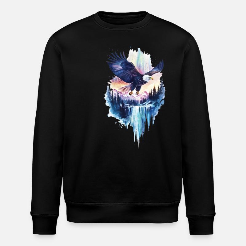 Adler - Stanley/Stella Unisex Bio-Sweatshirt ROLLER - Schwarz