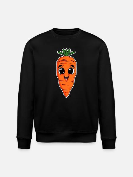 Vegansk morot morot morot morötter - Ekologisk sweatshirt ROLLER unisex från Stanley/Stella - svart