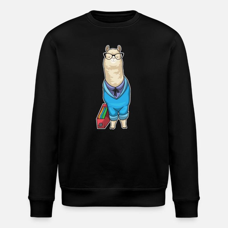 Alpaca Secretary Folder Office - Stanley/Stella ROLLER Unisex Organic Sweatshirt - black