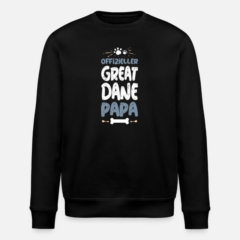 Great Dane Papa Official - Stanley/Stella ROLLER Unisex Organic Sweatshirt - black