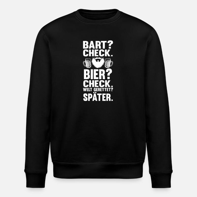 Bärtig Bartträger Bart - Stanley/Stella Unisex Bio-Sweatshirt ROLLER - Schwarz