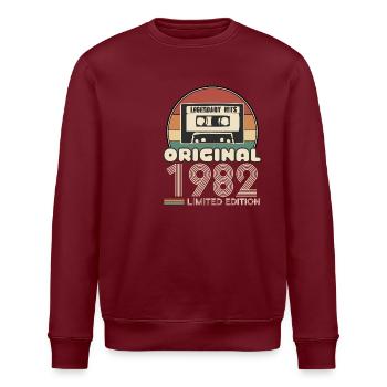 1982 - Sweat bio ROLLER Stanley/Stella Unisexe - bordeaux - Devant - Nik (191cm)