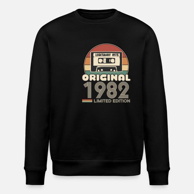 1982 - Stanley/Stella ROLLER Unisex Organic Sweatshirt - black